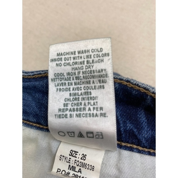 Joe's Jeans Y2K distressed denim jean low rise mini skirt - Picture 6 of 6